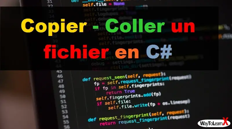 Copier - Coller un fichier en C#