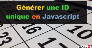 Générer une ID unique en Javascript