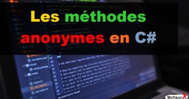 Les méthodes anonymes en C#