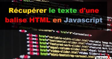 Récupérer le texte d'une balise HTML en Javascript