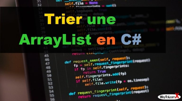 Trier une ArrayList en C# - WayToLearnX