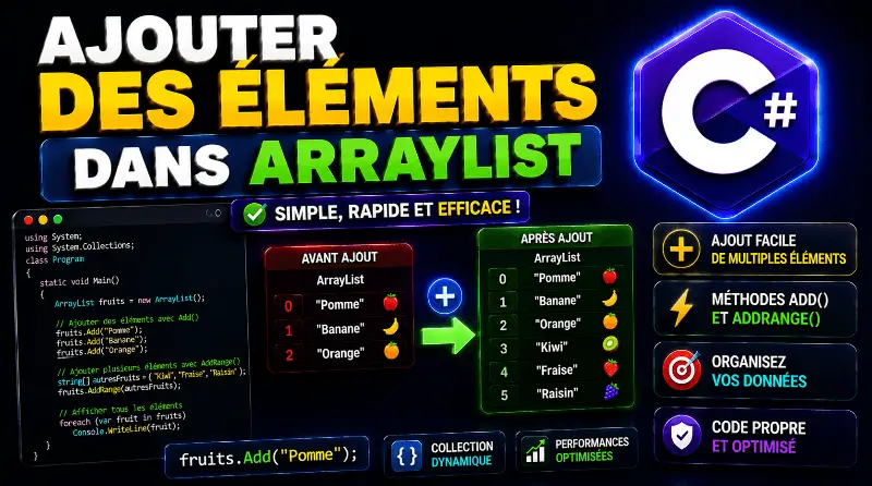 comment-ajouter-des-elements-dans-arraylist-en-csharp