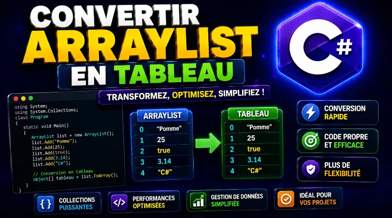 convertir-une-arraylist-en-tableau-en-csharp