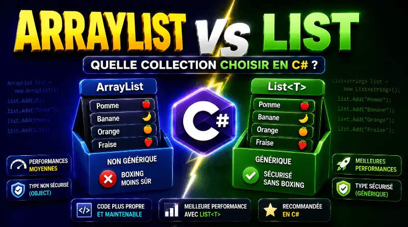 difference-entre-arraylist-et-list-en-csharp