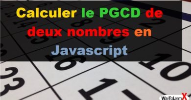 Calculer le PGCD de deux nombres en Javascript