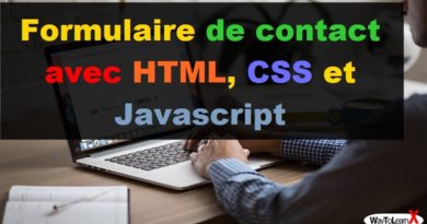 Formulaire de contact avec HTML, CSS et Javascript