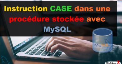 Instruction CASE dans une procédure stockée avec MySQL