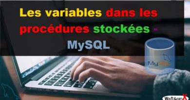 Les variables dans les procédures stockées - MySQL