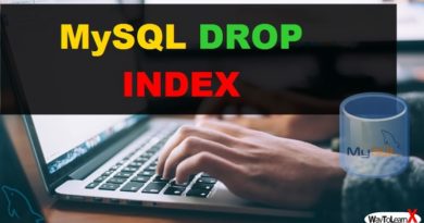MySQL DROP INDEX