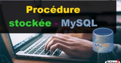 Procédure stockée - MySQL