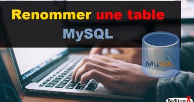 Renommer une table MySQL