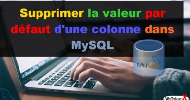 Supprimer la valeur par défaut d'une colonne dans MySQL