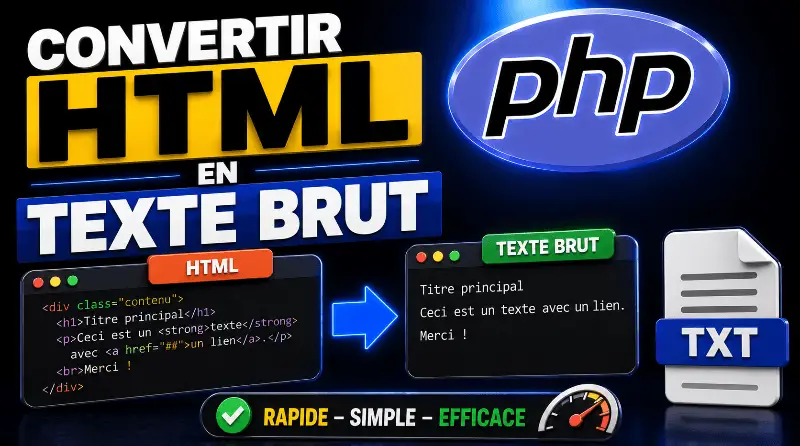 convertir-html-en-texte-brut-en-php
