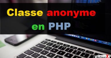 Classe anonyme en PHP