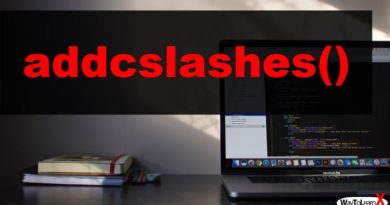 PHP addcslashes