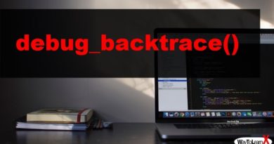 PHP debug_backtrace