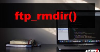 PHP ftp_rmdir