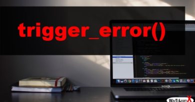 PHP trigger_error