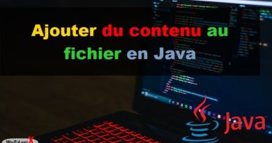 Ajouter du contenu au fichier en Java