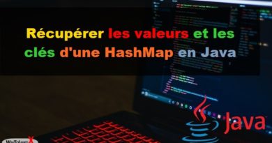 Récupérer les valeurs et les clés d'une HashMap en Java