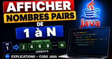 afficher-les-nombres-pairs-de-1-a-n