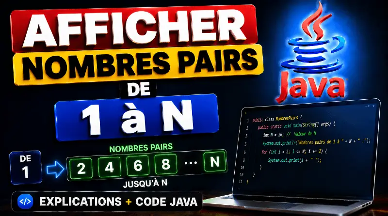 afficher-les-nombres-pairs-de-1-a-n