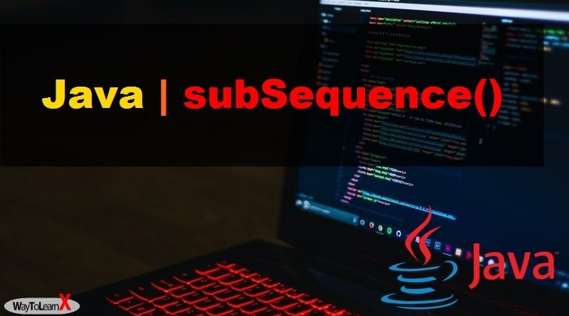 java subSequence