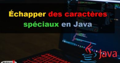Échapper des caractères spéciaux en Java