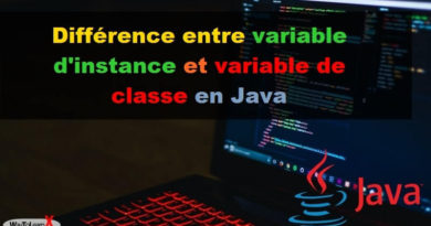 Différence entre variable d'instance et variable de classe en Java