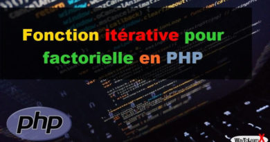 Fonction itérative pour factorielle en PHP