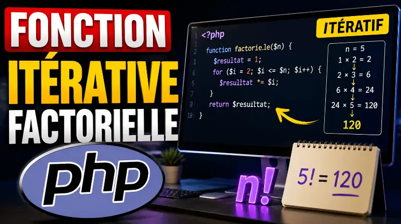 fonction-iterative-pour-factorielle-en-php