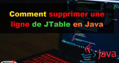Comment supprimer une ligne de JTable en Java