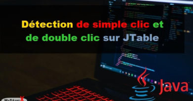 Détection de simple clic et de double clic sur JTable
