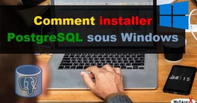 Comment installer PostgreSQL sous Windows