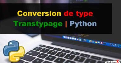 Conversion de type - Transtypage en Python