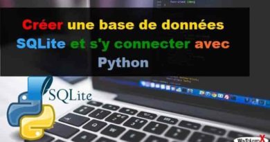 Créer une base de données SQLite et s'y connecter avec Python