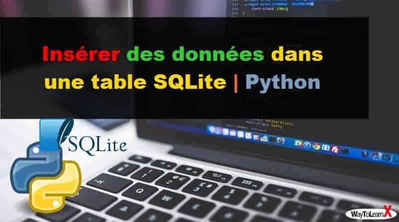 Insérer des données dans une table SQLite avec Python