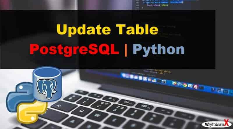 Update Table avec Python - PostgreSQL