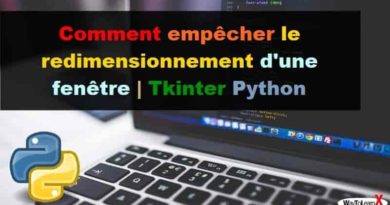 Comment empêcher le redimensionnement d'une fenêtre Tkinter Python
