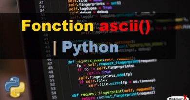 Fonction ascii – Python