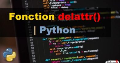 Fonction delattr – Python