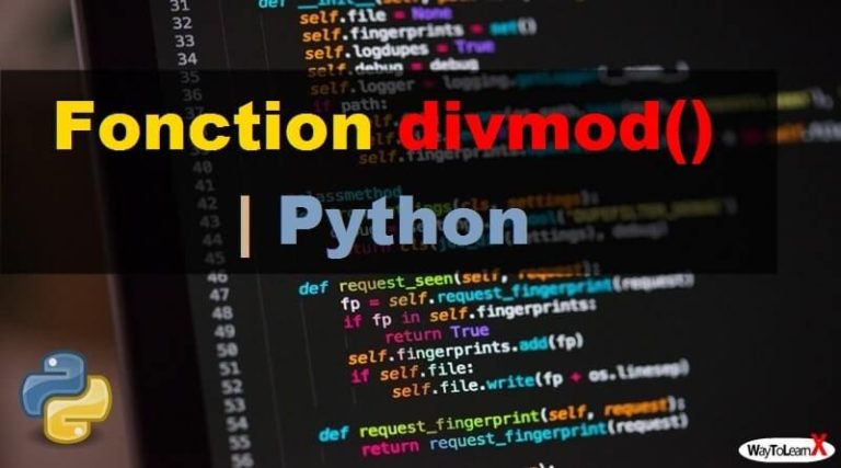 Fonction divmod() – Python - WayToLearnX