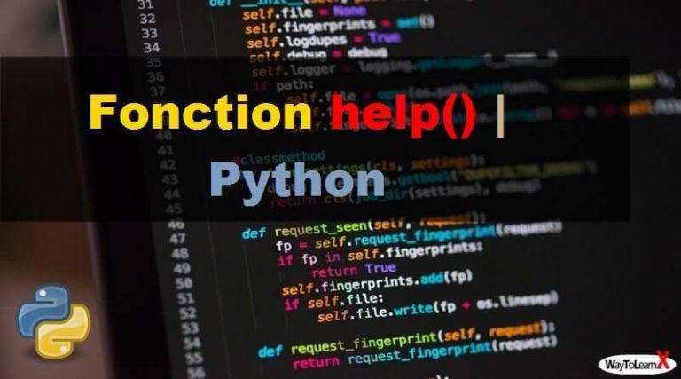 Fonction help() – Python - WayToLearnX