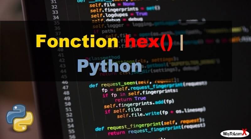 Fonction hex – Python