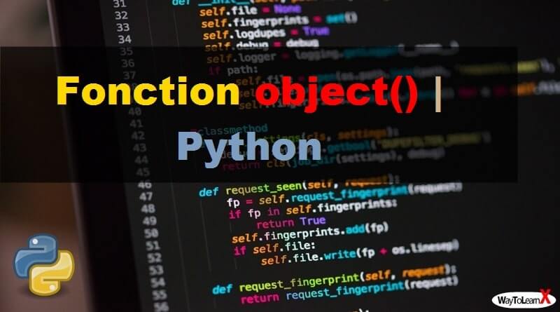 Fonction object – Python