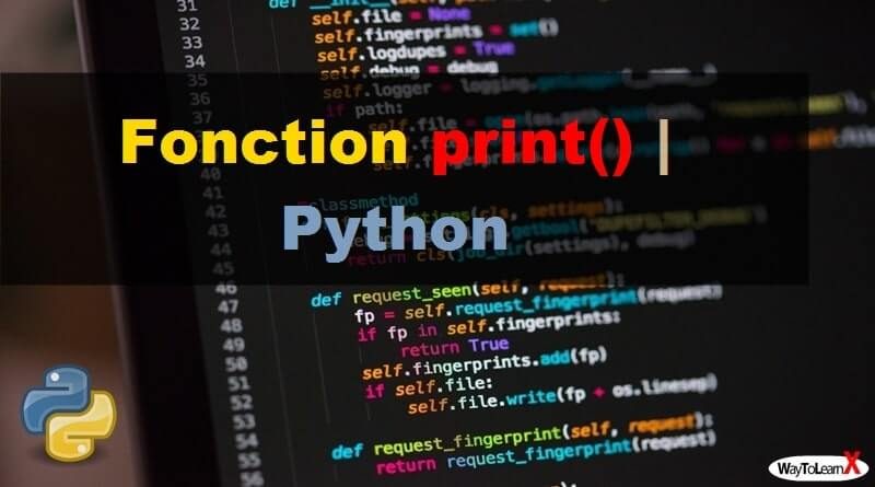 Fonction print() – Python - WayToLearnX