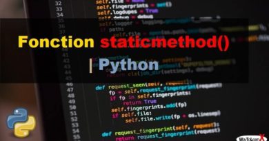 Fonction staticmethod - Python