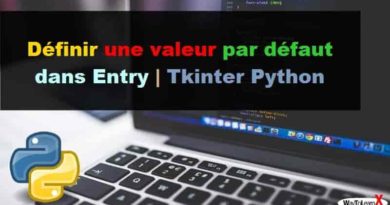 Mettre une valeur par défaut dans Entry - Tkinter Python