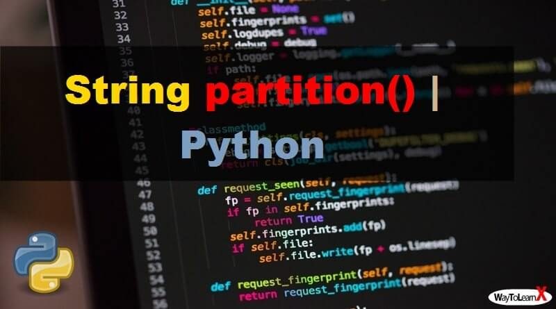 Python – La méthode String partition() - WayToLearnX