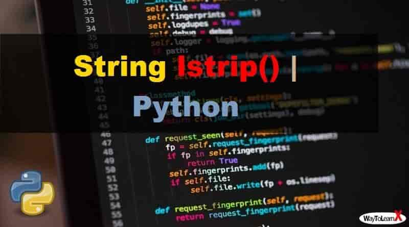 Python – La méthode String lstrip() - WayToLearnX